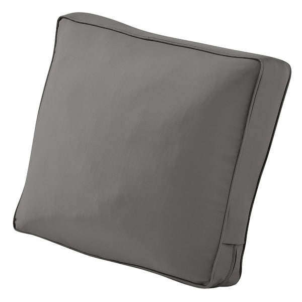 Classic Accessories Montlake FadeSafe Patio Lounge Chair/Loveseat Back Cushion, 25 x 18 x 4 Inch, Light Charcoal 62-062-LCHARC-EC - main